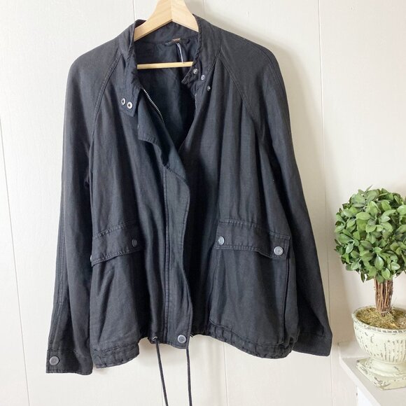 Free People Jackets & Blazers - Black Free People Jacket Coat Size Medium